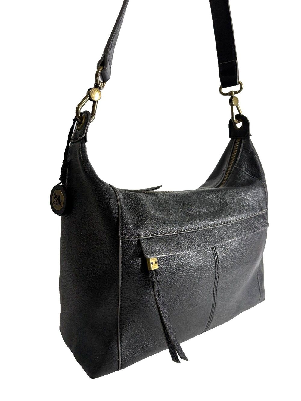 The Sak Alameda Hobo Bag Premium Large Leather Women's Handbag Black Purse - Picture 8 of 10